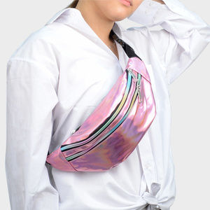 Pink Iridescent Holographic Waist Bag Pack